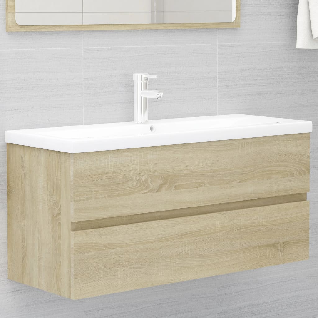 Waschbeckenunterschrank Sonoma-Eiche 100 cm