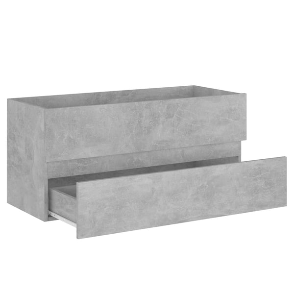 Waschbeckenunterschrank Betongrau 100 cm