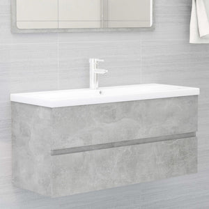 Waschbeckenunterschrank Betongrau 100 cm