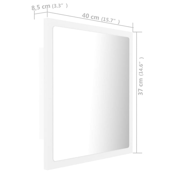 LED Badspiegel Weiß 40 cm