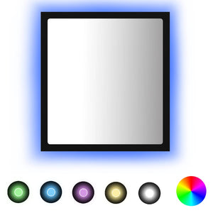 LED Badspiegel Schwarz 40x37 cm