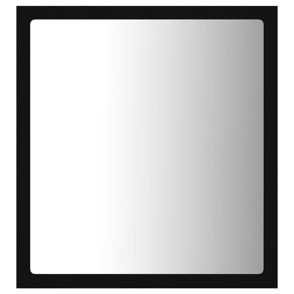 LED Badspiegel Schwarz 40x37 cm