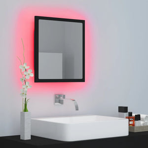 LED Badspiegel Schwarz 40x37 cm