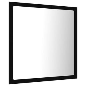 LED Badspiegel Schwarz 40x37 cm