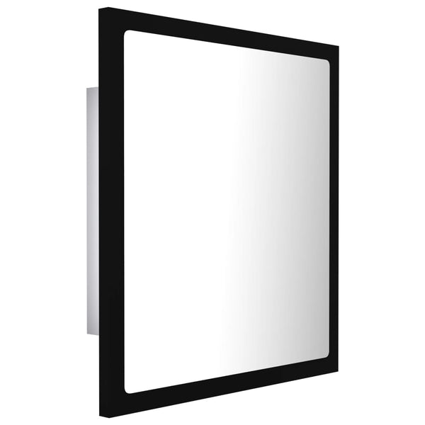 LED Badspiegel Schwarz 40x37 cm