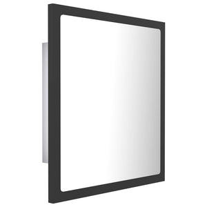 LED Badspiegel Grau 40x37 cm