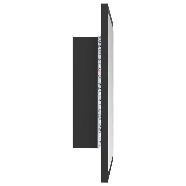 LED Badspiegel Grau 40x37 cm