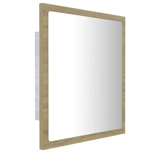 LED Badspiegel Sonoma Eiche 40 cm