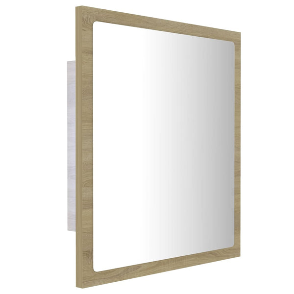 LED Badspiegel Sonoma Eiche 40 cm