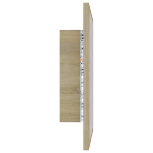 LED Badspiegel Sonoma Eiche 40 cm