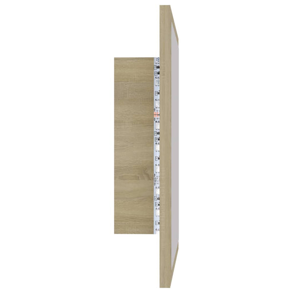 LED Badspiegel Sonoma Eiche 40 cm