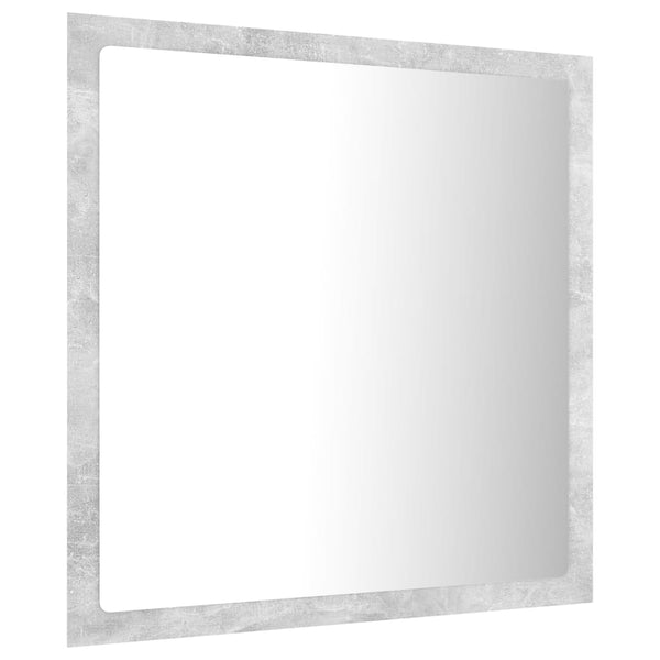 LED Badspiegel Betongrau 40x37 cm