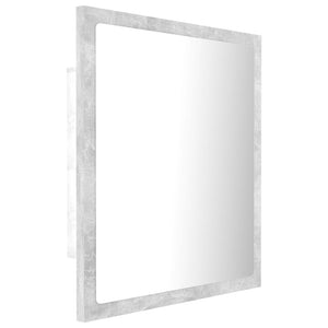 LED Badspiegel Betongrau 40x37 cm
