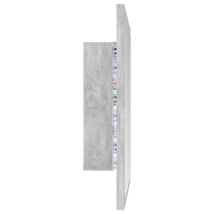 LED Badspiegel Betongrau 40x37 cm