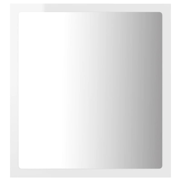 LED Badspiegel Hochglanz Weiß 40x37 cm