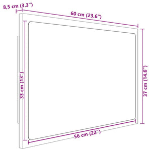 LED Badspiegel Weiß 60x37 cm