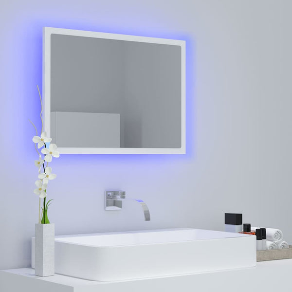 LED Badspiegel Weiß 60x37 cm
