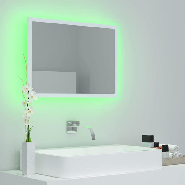 LED Badspiegel Weiß 60x37 cm