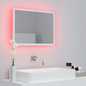 LED Badspiegel Weiß 60x37 cm