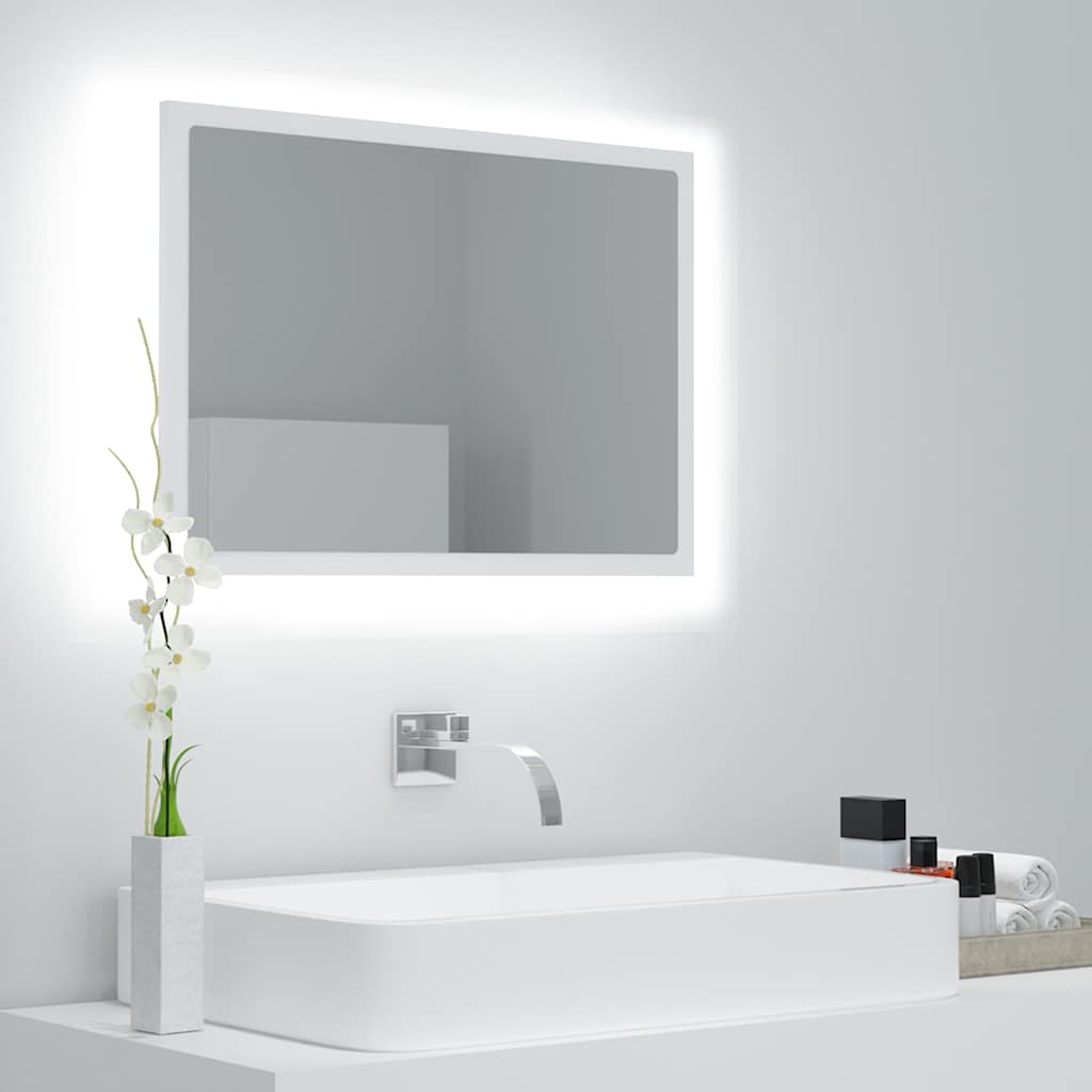 LED Badspiegel Weiß 60x37 cm