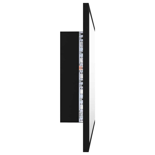 LED Badspiegel Schwarz 60x37 cm