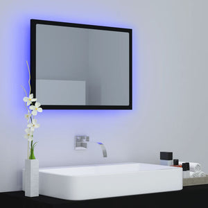 LED Badspiegel Schwarz 60x37 cm