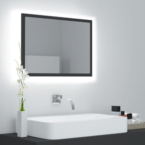 LED Badspiegel Grau 60 cm