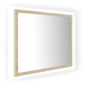 LED Badspiegel Sonoma-Eiche 60 cm
