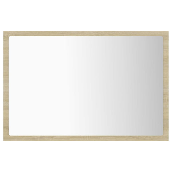 LED Badspiegel Sonoma-Eiche 60 cm
