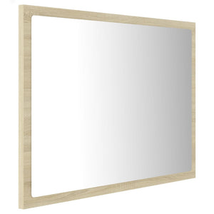 LED Badspiegel Sonoma-Eiche 60 cm