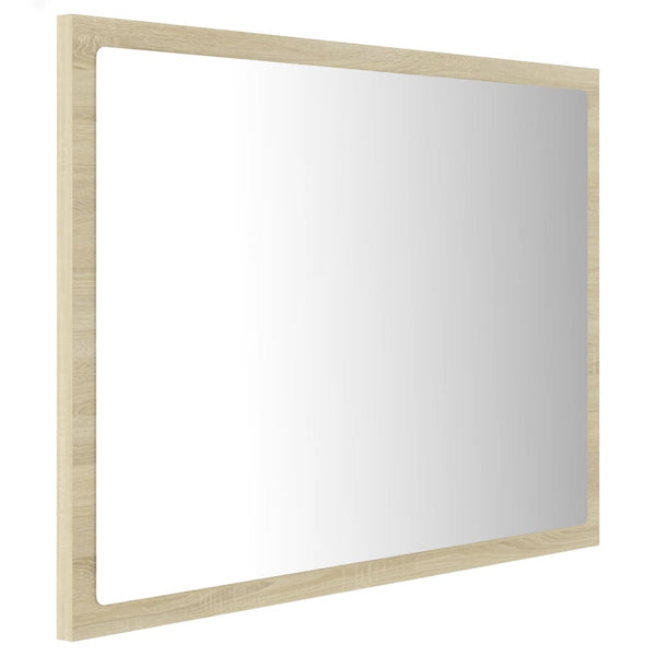 LED Badspiegel Sonoma-Eiche 60 cm