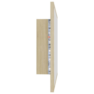 LED Badspiegel Sonoma-Eiche 60 cm