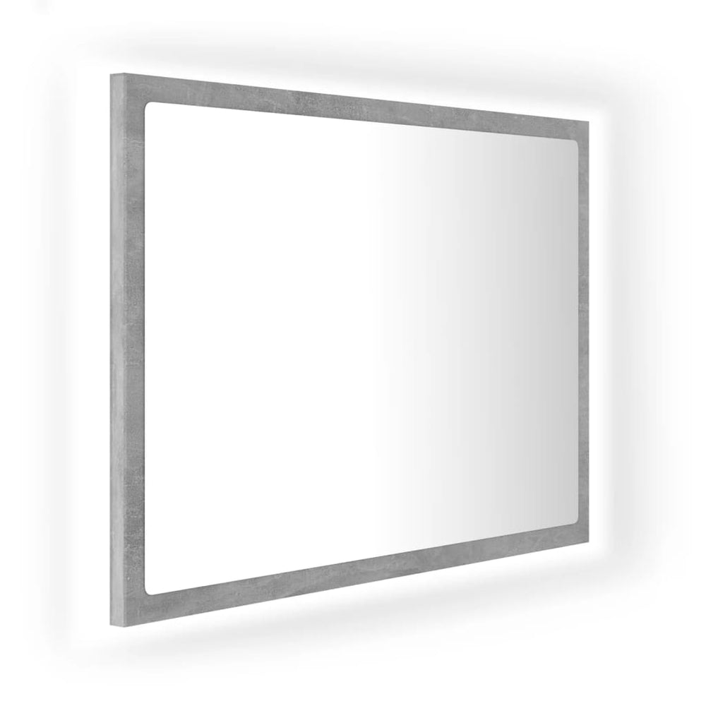 LED Badspiegel Betongrau 60 cm