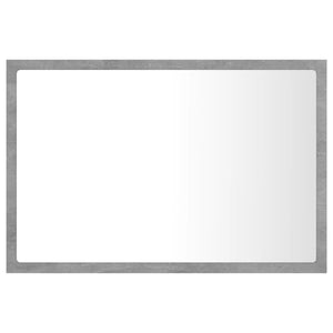 LED Badspiegel Betongrau 60 cm