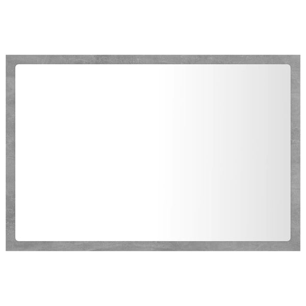 LED Badspiegel Betongrau 60 cm