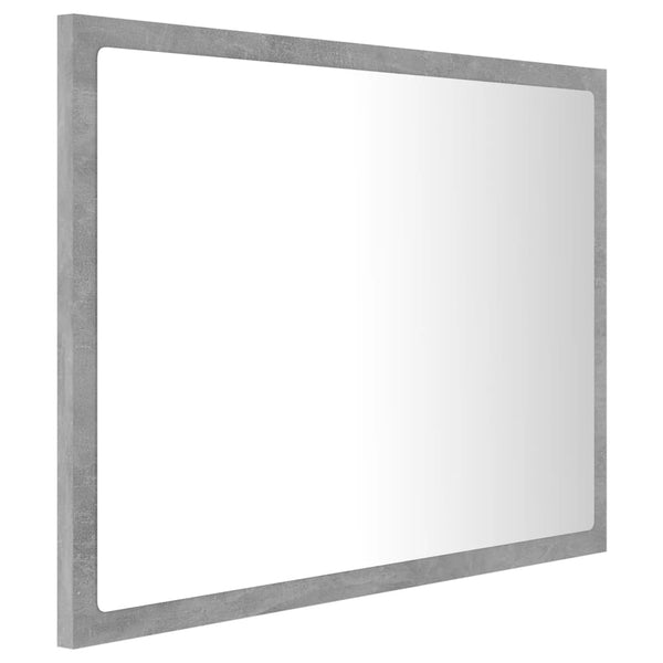 LED Badspiegel Betongrau 60 cm