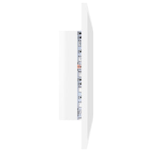 LED Badspiegel Hochglanz Weiß 60x37 cm