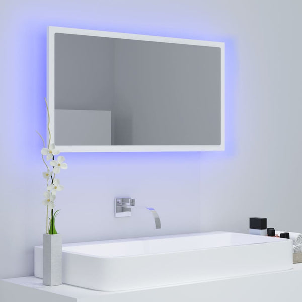LED Badspiegel Weiß 80 cm