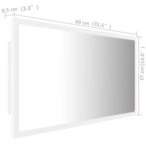 LED Badspiegel Weiß 80 cm