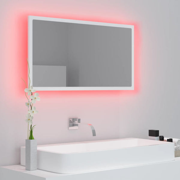 LED Badspiegel Weiß 80 cm