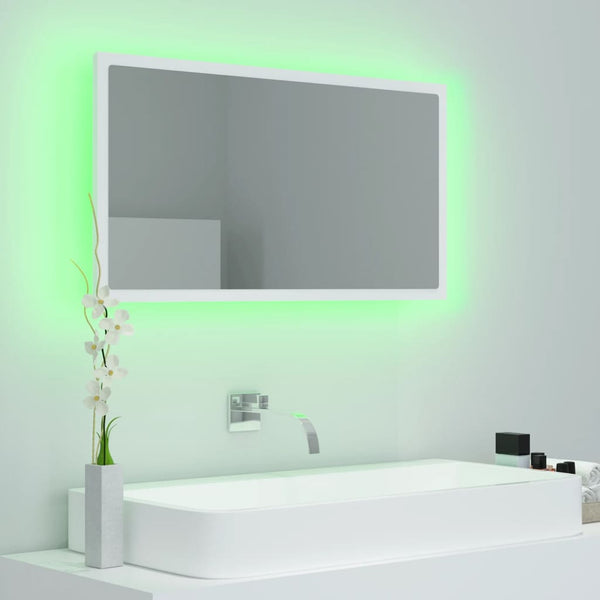 LED Badspiegel Weiß 80 cm