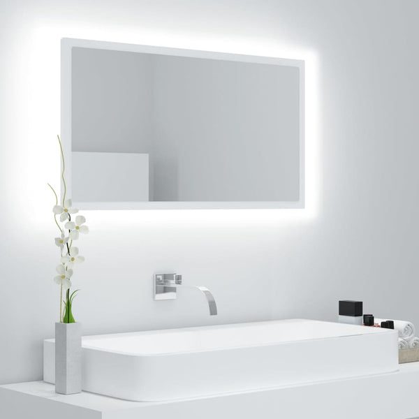 LED Badspiegel Weiß 80 cm