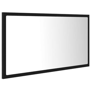 LED Badspiegel Schwarz 80x37 cm