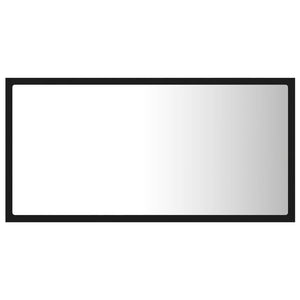 LED Badspiegel Schwarz 80x37 cm