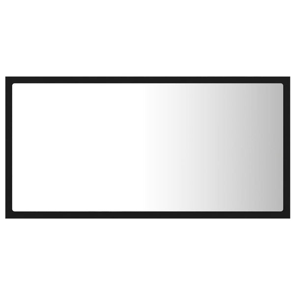 LED Badspiegel Schwarz 80x37 cm
