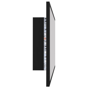 LED Badspiegel Schwarz 80x37 cm