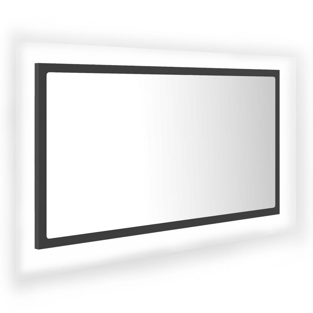 LED Badspiegel Grau 80 cm Acryl