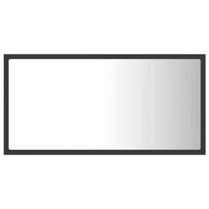 LED Badspiegel Grau 80 cm Acryl
