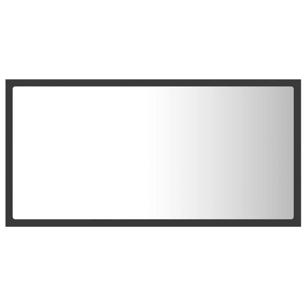 LED Badspiegel Grau 80 cm Acryl