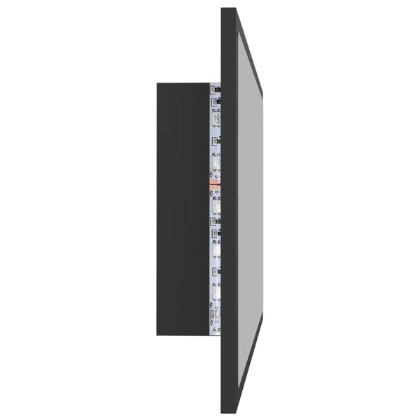 LED Badspiegel Grau 80 cm Acryl